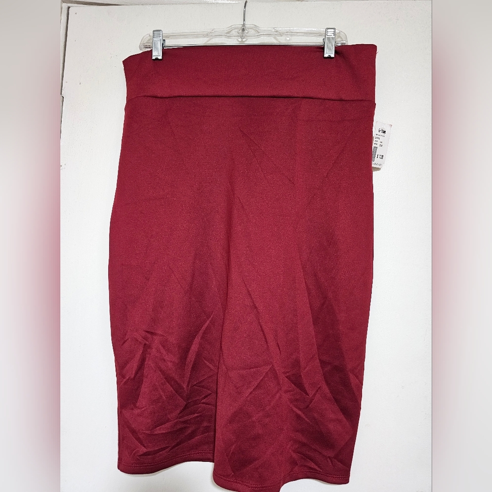 NWT G-Stage Plus Burgundy Pencil Skirt, Jersey Material, 2X